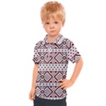 Ukrainian Folk Seamless Pattern Ornament Kids  Polo T-Shirt