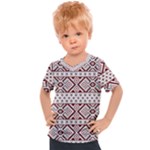 Ukrainian Folk Seamless Pattern Ornament Kids  Sports T-Shirt