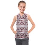 Ukrainian Folk Seamless Pattern Ornament Kids  Sleeveless Hoodie