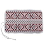 Ukrainian Folk Seamless Pattern Ornament Pen Storage Case (L)