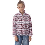 Ukrainian Folk Seamless Pattern Ornament Kids  Half Zip Hoodie