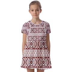 Kids  Short Sleeve Pinafore Style Dress 