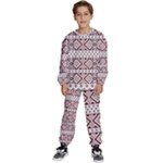 Ukrainian Folk Seamless Pattern Ornament Kids  Sweatshirt set