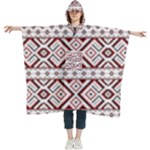 Ukrainian Folk Seamless Pattern Ornament Women s Hooded Rain Ponchos