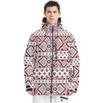 Ukrainian Folk Seamless Pattern Ornament Men s Multi Pockets Zip Ski and Snowboard Waterproof Breathable Jacket