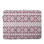 Ukrainian Folk Seamless Pattern Ornament 15  Vertical Laptop Sleeve Case With Pocket