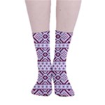 Ukrainian Folk Seamless Pattern Ornament Smooth Crew Length Tube Socks