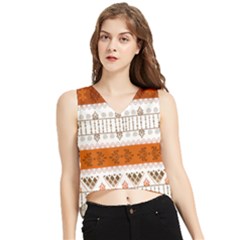 V-Neck Cropped Tank Top 