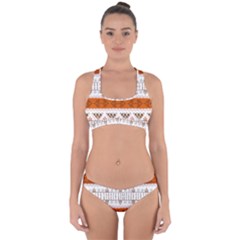 Ethnic Traditional Seamless Pattern Cross Back Hipster Bikini Set from ArtsNow.com