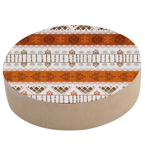 Ethnic Traditional Seamless Pattern Wooden Bottle Opener (Round) from ArtsNow.com