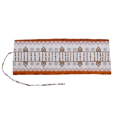 Ethnic Traditional Seamless Pattern Roll Up Canvas Pencil Holder (S) from ArtsNow.com