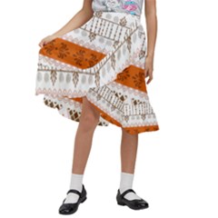 Kids  Ruffle Flared Wrap Midi Skirt 