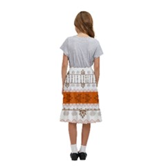 Kids  Ruffle Flared Wrap Midi Skirt 