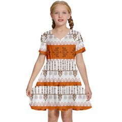 Kids  Short Sleeve Tiered Mini Dress 