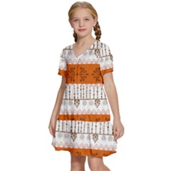 Kids  Short Sleeve Tiered Mini Dress 