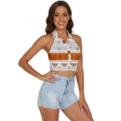 Backless Halter Cami Shirt 