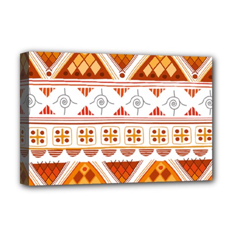 Bright Aztec Ethnic Seamless Pattern Deluxe Canvas 18  x 12  (Stretched) from ArtsNow.com