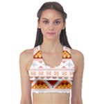 Bright Aztec Ethnic Seamless Pattern Fitness Sports Bra