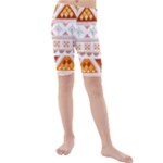 Bright Aztec Ethnic Seamless Pattern Kids  Mid Length Swim Shorts