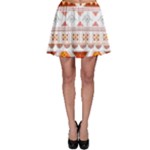 Bright Aztec Ethnic Seamless Pattern Skater Skirt