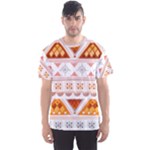 Bright Aztec Ethnic Seamless Pattern Men s Sport Mesh T-Shirt