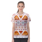 Bright Aztec Ethnic Seamless Pattern Women s Sport Mesh T-Shirt