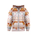 Bright Aztec Ethnic Seamless Pattern Kids  Zipper Hoodie