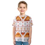 Bright Aztec Ethnic Seamless Pattern Kids  Sport Mesh T-Shirt