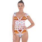 Bright Aztec Ethnic Seamless Pattern Short Sleeve Leotard 