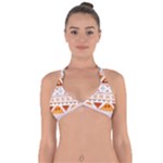 Bright Aztec Ethnic Seamless Pattern Halter Neck Bikini Top