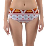 Bright Aztec Ethnic Seamless Pattern Reversible Mid-Waist Bikini Bottoms