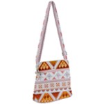 Bright Aztec Ethnic Seamless Pattern Zipper Messenger Bag