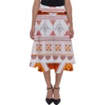 Bright Aztec Ethnic Seamless Pattern Perfect Length Midi Skirt