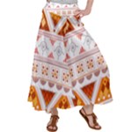 Bright Aztec Ethnic Seamless Pattern Women s Satin Palazzo Pants