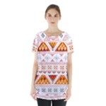 Bright Aztec Ethnic Seamless Pattern Skirt Hem Sports Top