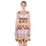 Bright Aztec Ethnic Seamless Pattern Racerback Midi Dress