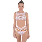 Bright Aztec Ethnic Seamless Pattern Bandaged Up Bikini Set 