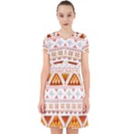 Bright Aztec Ethnic Seamless Pattern Adorable in Chiffon Dress