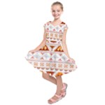 Bright Aztec Ethnic Seamless Pattern Kids  Short Sleeve Dress