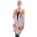 Bright Aztec Ethnic Seamless Pattern Hooded Pocket Cardigan