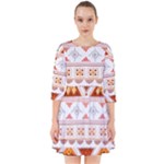 Bright Aztec Ethnic Seamless Pattern Smock Dress