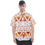 Bright Aztec Ethnic Seamless Pattern Men s Short Sleeve Shirt