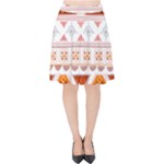 Bright Aztec Ethnic Seamless Pattern Velvet High Waist Skirt