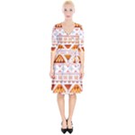 Bright Aztec Ethnic Seamless Pattern Wrap Up Cocktail Dress