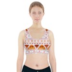 Bright Aztec Ethnic Seamless Pattern Sports Bra With Pocket