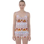 Bright Aztec Ethnic Seamless Pattern Tie Front Two Piece Tankini