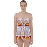 Bright Aztec Ethnic Seamless Pattern Babydoll Tankini Set