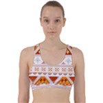 Bright Aztec Ethnic Seamless Pattern Back Weave Sports Bra