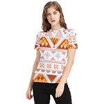 Bright Aztec Ethnic Seamless Pattern Women s Short Sleeve Rash Guard