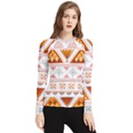 Bright Aztec Ethnic Seamless Pattern Women s Long Sleeve Rash Guard